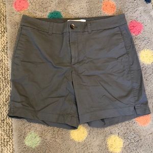 Grey Old Navy shorts.